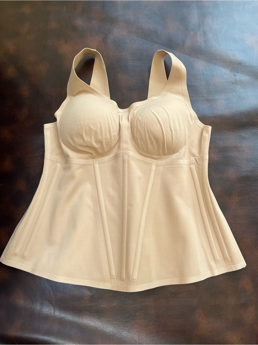 Honeylove Women’s Boldness Tank Top Beige Shapewear Super Sculpting EUC SZE 1X